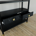 Стеллаж с двумя ящиками Elsa Dreams Black варинант исполнения - 3 | Loft Concept в Воронеже