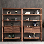 Стеллаж в гостиную для книг Moon Walnut Furniture варинант исполнения - 3 | Loft Concept в Воронеже