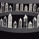 Люстра с двумя кольцами черного цвета с хрустальными элементами QUARTZ CRYSTAL варинант исполнения - 11 | Loft Concept в Воронеже