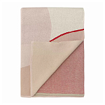 Плед из хлопка бежевого цвета с абстрактным принтом Elysian Flow Peach варинант исполнения - 5 | Loft Concept в Воронеже