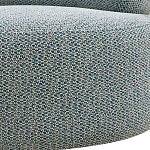 Дизайнерское круглое мягкое кресло в голубой пестрой обивке Roux Round Armchair варинант исполнения - 4 | Loft Concept в Воронеже