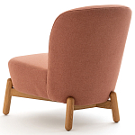 Кресло на деревянных ножках Olguin Pink Chair варинант исполнения - 4 | Loft Concept в Воронеже