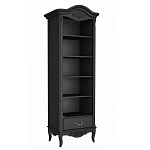 Стеллаж черный узкий из массива бука с 5-ю полками Black Provence варинант исполнения - 1 | Loft Concept в Воронеже