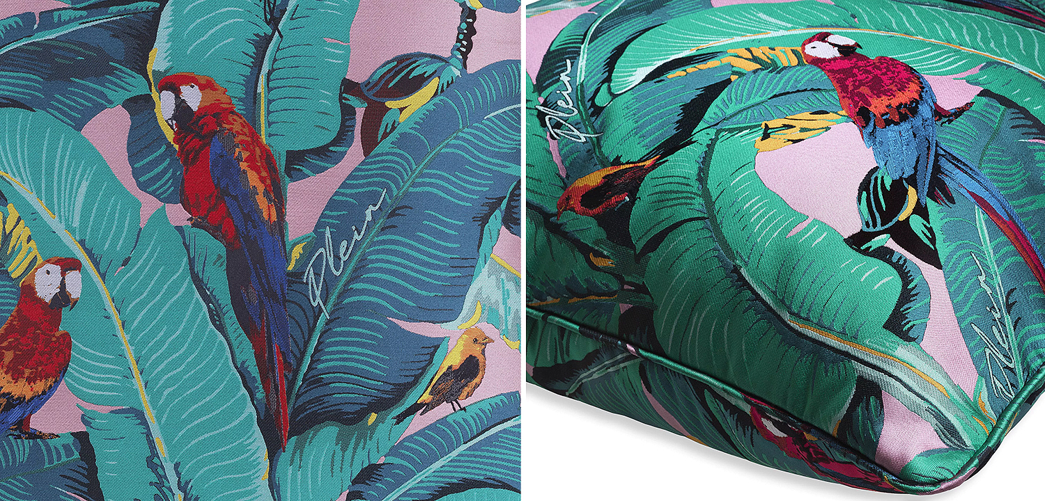 Подушка Philipp Plein Cushion Parrot 70 x 70 Подушка Philipp Plein Cushion Parrot 70 x 70 - Loft-Concept в Воронеже