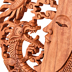 Панно из дерева дракон и луна Panel With Animals варинант исполнения - 2 | Loft Concept в Воронеже