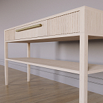 Дизайнерская Консоль с полкой и ящиком Primo Светлый дуб варинант исполнения - 4 | Loft Concept в Воронеже