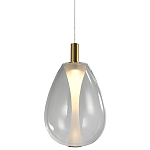 Подвесной светильник со стеклянным плафоном в форме капли NAOMI drop transparent glass варинант исполнения - 3 | Loft Concept в Воронеже