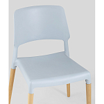 Пластиковый стул на ножках из массива бука Ferret Grey-Blue варинант исполнения - 2 | Loft Concept в Воронеже
