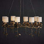 Люстра с каркасом в виде цветков розы и тканевыми абажурами Flowers and Fox Roses варинант исполнения - 4 | Loft Concept в Воронеже