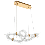 Фигурная люстра украшенная кристаллами из хрусталя Gilbertine Crystals Curly Ring Chandelier варинант исполнения - 2 | Loft Concept в Воронеже