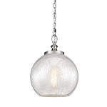 Подвесной светильник с прозрачным стеклянным плафоном в форме шара в современном стиле на цепи Feiss варинант исполнения - 1 | Loft Concept в Воронеже