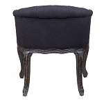 Кресло низкое в стиле прованс Черный Лен Louis French Armchair  варинант исполнения - 3 | Loft Concept в Воронеже