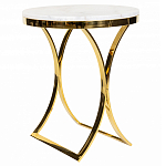 Кофейный столик на подстолье золотого цвета Noelle варинант исполнения - 1 | Loft Concept в Воронеже