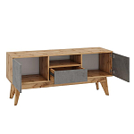 ТВ-тумба с фасадом цвета серый бетон Grace of Furniture  варинант исполнения - 3 | Loft Concept в Воронеже