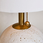 Настольная лампа на круглом основании из натурального камня Bartolomeo варинант исполнения - 2 | Loft Concept в Воронеже