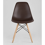 Пластиковый стул на ножках из массива бука Eames Brown варинант исполнения - 4 | Loft Concept в Воронеже