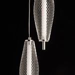 Люстра круглая каскадня с 5-ю плафонами из металлической сетки Mesh Lampshade Lighting варинант исполнения - 8 | Loft Concept в Воронеже