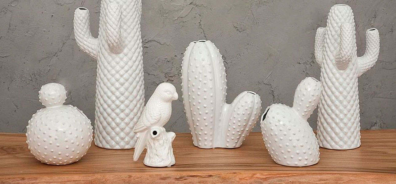 Фигурка керамика белый кактус White Cactus - Loft-Concept в Воронеже