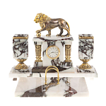Настольный письменный набор из мрамора с декором в виде льва в подарочной упаковке Marble Accessory варинант исполнения - 1 | Loft Concept в Воронеже
