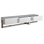 Тумба под телевизор со стеклянным фасадом Modern TumbvTV варинант исполнения - 2 | Loft Concept в Воронеже