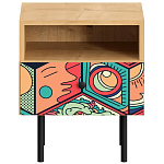Прикроватная тумба с изображением на ящике Elise Nightstand варинант исполнения - 17 | Loft Concept в Воронеже