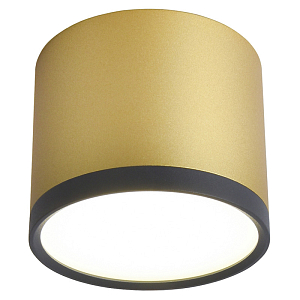 Золотой спот с черным кольцом Calma 9 см