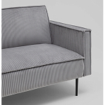 Диван современный вельветовый прямой Worcester Серый варинант исполнения - 3 | Loft Concept в Воронеже