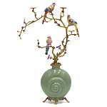 Фарфоровый подсвечник с бронзовым декором Eden Garden варинант исполнения - 1 | Loft Concept в Воронеже