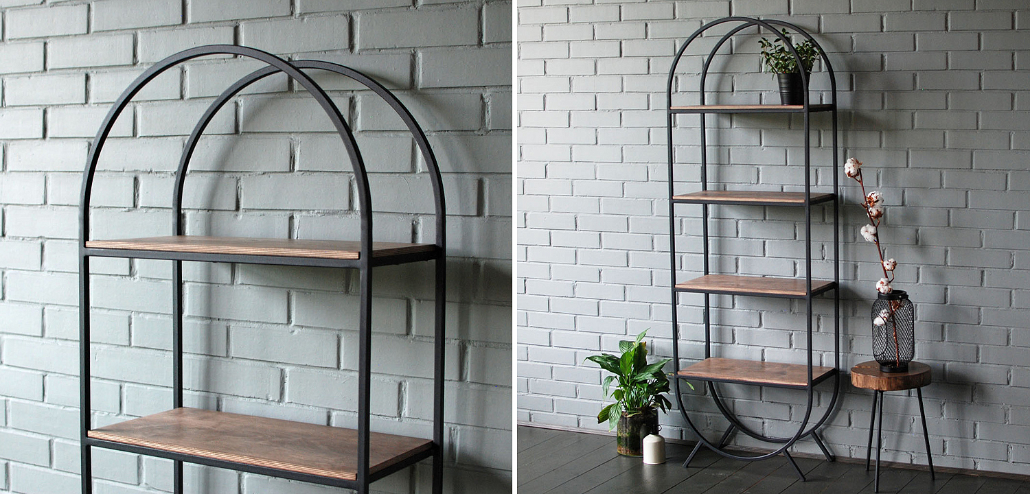 Стеллаж Lugo Industrial Metal Rust Black Rack Стеллаж Lugo Industrial Metal Rust Black Rack - Loft-Concept в Воронеже