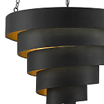 Подвесной светильник в форме спирали черный с золотой внутренней отделкой Warm Glow варинант исполнения - 1 | Loft Concept в Воронеже