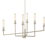 Люстра с 6-ю белыми матовыми плафонами из стекла в форме цилиндра Longitude варинант исполнения - 3 | Loft Concept в Воронеже