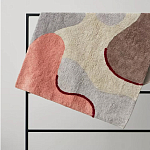 Ковер из хлопка с абстрактным принтом бежевого цвета Elysian Flow Blush варинант исполнения - 6 | Loft Concept в Воронеже