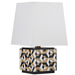 Настольная лампа с фигурным узором и трапециевидным абажуром Сonundrum варинант исполнения - 3 | Loft Concept в Воронеже