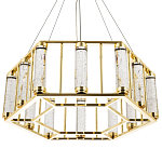 Люстра в форме шестиугольника с хрустальным декором Agace Crystal Chandelier варинант исполнения - 1 | Loft Concept в Воронеже