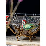 Чаша квадратная из прозрачного стекла с фигурками разноцветных птиц Eden Garden варинант исполнения - 3 | Loft Concept в Воронеже