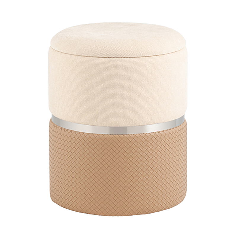 Пуф Mauldine с ящиком бежевый с экокожей Бежевый Молочный в Воронеже | Loft Concept 