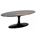Стол журнальный овальный с столешницей из искусственного мрамора Alonso Gloss варинант исполнения - 2 | Loft Concept в Воронеже
