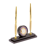 Часы настольные с двумя ручками из натурального камня Stone Clock варинант исполнения - 2 | Loft Concept в Воронеже