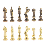 Шахматы Ренессанс из бронзы с доской из натурального камня Змеевик Decorative Thematic Chess варинант исполнения - 5 | Loft Concept в Воронеже