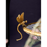 Чаша из прозрачного стекла с рельефным ободком и фигурками стрекоз Eden Garden варинант исполнения - 4 | Loft Concept в Воронеже