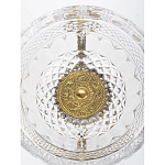 Чаша из рельефного стекла прозрачного цвета на бронзовой подставке Eden Garden варинант исполнения - 4 | Loft Concept в Воронеже