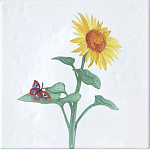 Плитка с узором Подсолнух варинант исполнения - 2 | Loft Concept в Воронеже