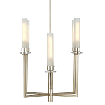 Люстра с 6-ю белыми матовыми плафонами из стекла в форме цилиндра Longitude варинант исполнения - 4 | Loft Concept в Воронеже