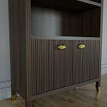 Книжный Стеллаж Elsa Dreams Walnut с задней стенкой варинант исполнения - 2 | Loft Concept в Воронеже