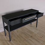 Дизайнерская Консоль с полкой и ящиком Primo Черный дуб варинант исполнения - 5 | Loft Concept в Воронеже