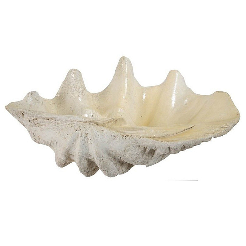 Блюдо декоративное в виде ракушки Seashell Белый Бежевый Блюдо декоративное в виде ракушки Seashell Белый Бежевый в Воронеже | Loft Concept
