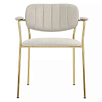 Стул Singer Chair с подлокотниками серый на золотистых ножках варинант исполнения - 1 | Loft Concept в Воронеже