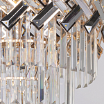 Люстра многоярусная с переплетенными металлическими элементами черного и золотого цвета и прозрачными хрустальными подвесками Empire Chandelier Crystal варинант исполнения - 4 | Loft Concept в Воронеже