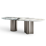 Стол обеденный мраморный с колоннами Marble Column Table варинант исполнения - 2 | Loft Concept в Воронеже