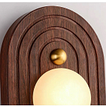 Настенный светильник с деревянным резным основанием Wood Wall Lamp варинант исполнения - 1 | Loft Concept в Воронеже